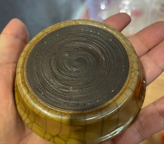 古玩陶瓷清中哥釉洗真品鑒賞圖