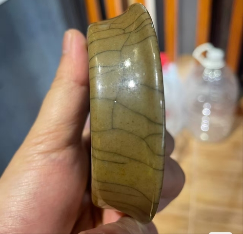 古玩陶瓷清中哥釉洗真品鑒賞圖