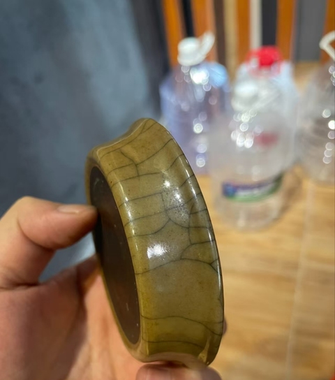 古玩陶瓷清中哥釉洗真品鑒賞圖