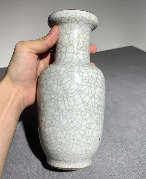 古玩陶瓷哥釉棒槌瓶真品鑒賞圖