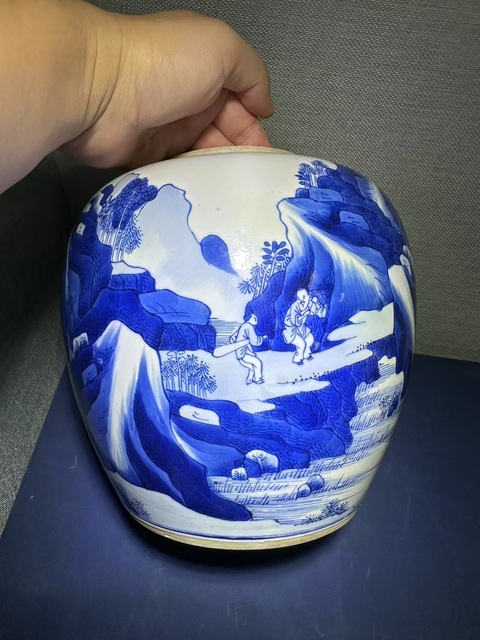 古玩陶瓷青花罐真品鑒賞圖