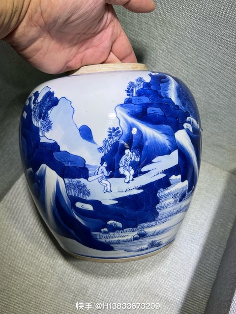 古玩陶瓷青花罐真品鑒賞圖