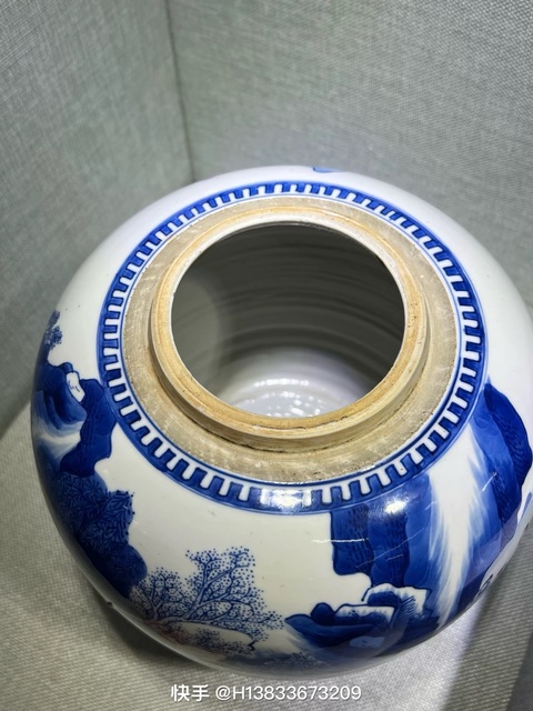 古玩陶瓷青花罐真品鑒賞圖