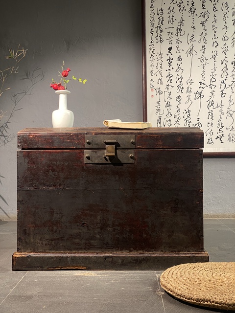 古玩雜項老木箱真品鑒賞圖