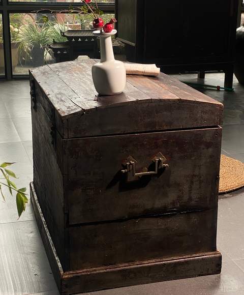 古玩雜項老木箱真品鑒賞圖