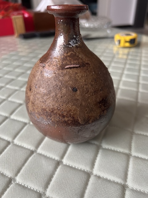 古玩陶瓷褐釉玉壺春瓶真品鑒賞圖