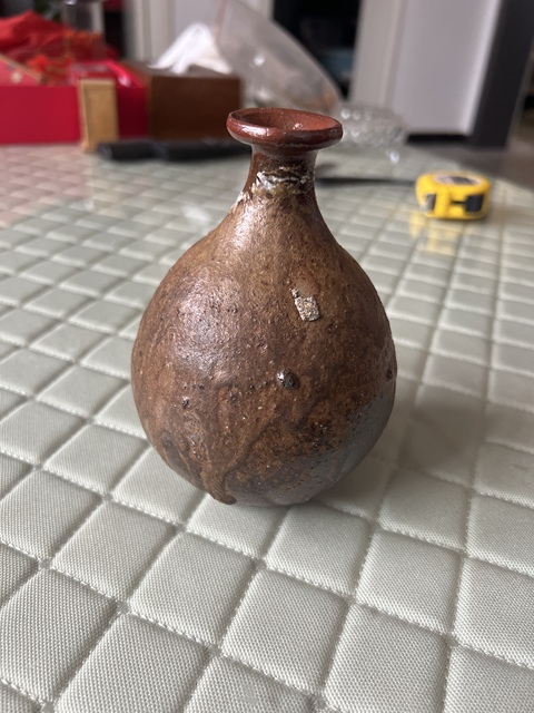 古玩陶瓷褐釉玉壺春瓶真品鑒賞圖