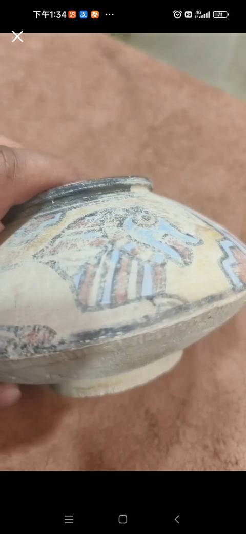 古玩陶瓷彩繪陶罐真品鑒賞圖