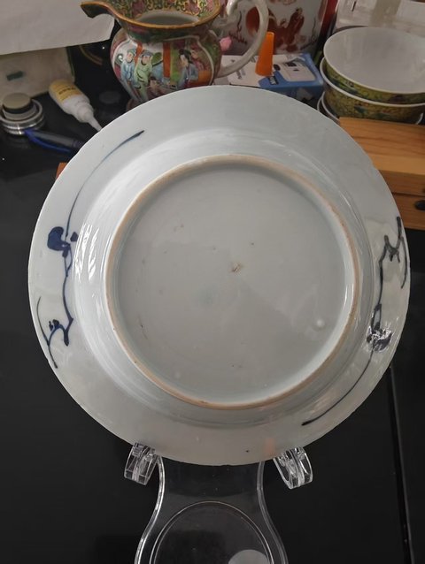 古玩陶瓷雍正青花盤真品鑒賞圖