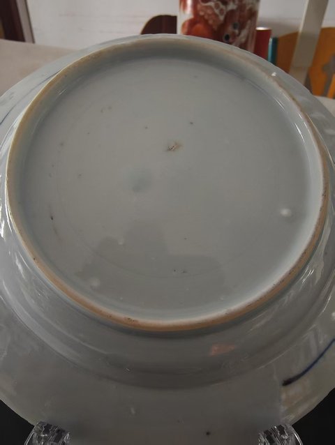 古玩陶瓷雍正青花盤真品鑒賞圖