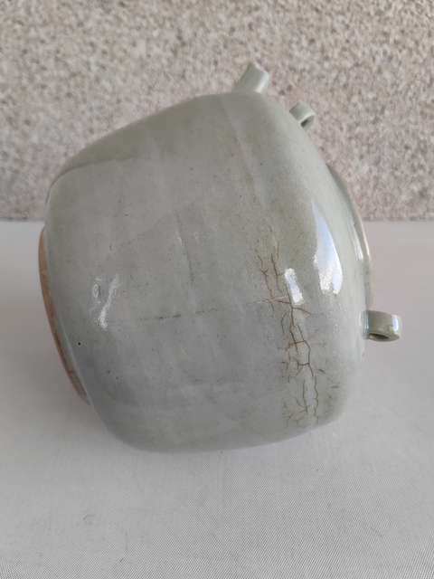 古玩陶瓷青釉四系壺拍賣,當前價格450元