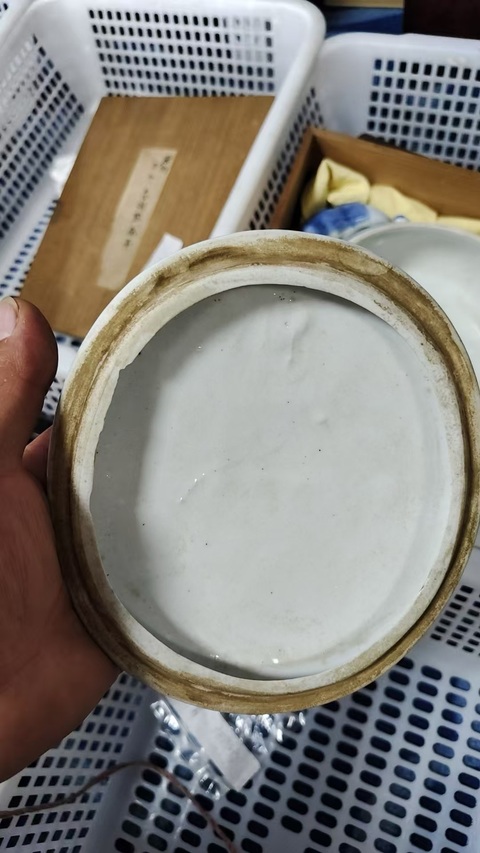 古玩陶瓷青花仿生瓷蓋盒真品鑒賞圖