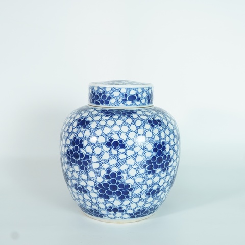 古玩陶瓷青花冰梅罐真品鑒賞圖
