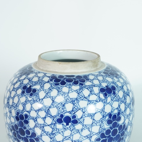 古玩陶瓷青花冰梅罐真品鑒賞圖