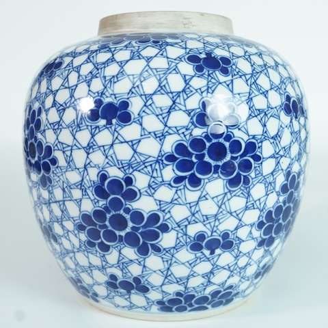 古玩陶瓷青花冰梅罐真品鑒賞圖