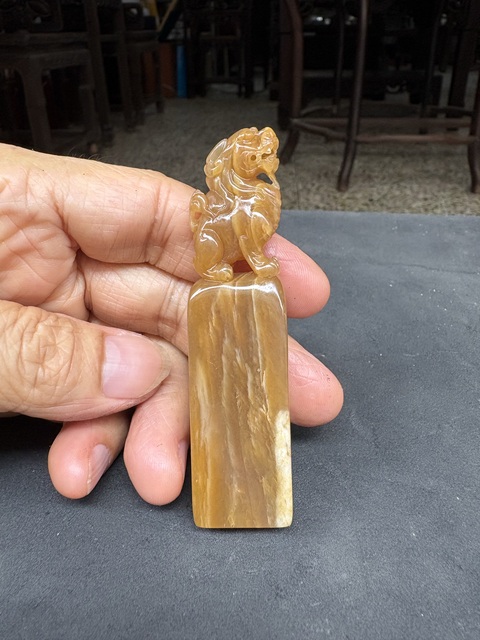 古玩雜項巴林石印章真品鑒賞圖