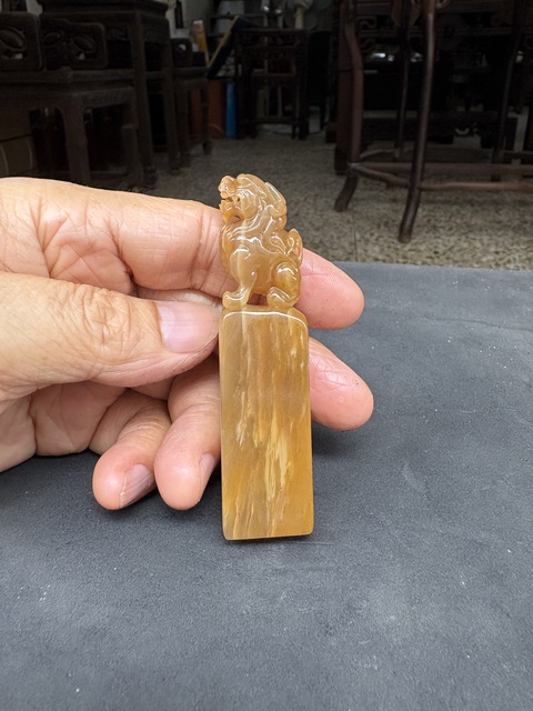 古玩雜項巴林石印章真品鑒賞圖