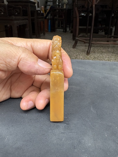 古玩雜項巴林石印章真品鑒賞圖