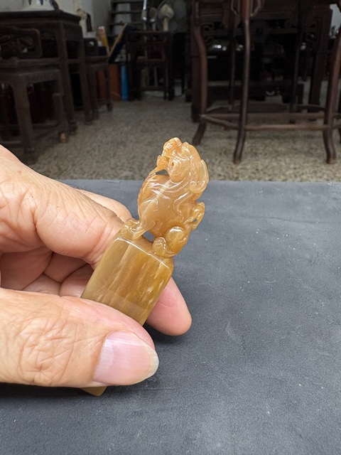 古玩雜項巴林石印章真品鑒賞圖