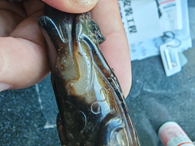 古玩玉器仿古做舊玉勒子真品鑒賞圖