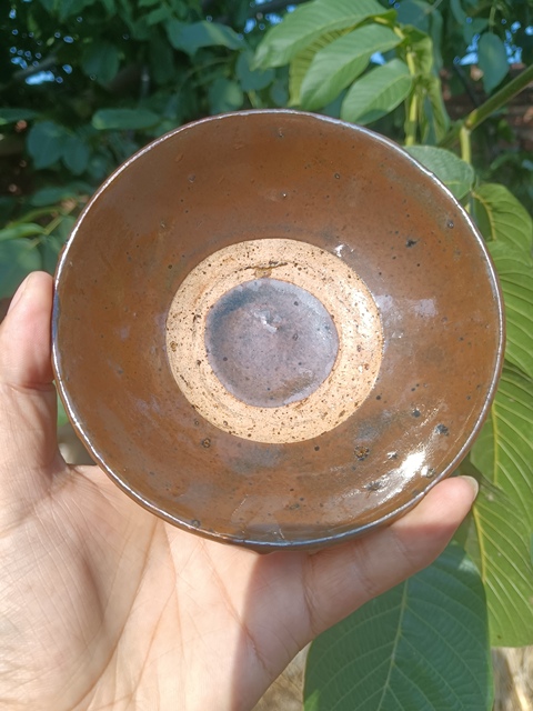 古玩陶瓷元末明初~窯變褐釉茶盞拍賣,當前價格1元