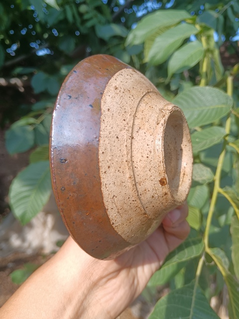 古玩陶瓷元末明初~窯變褐釉茶盞拍賣,當前價格1元