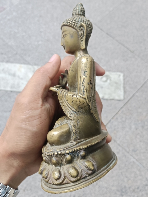 古玩銅器銅釋迦摩尼真品鑒賞圖