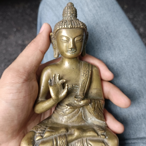古玩銅器銅釋迦摩尼真品鑒賞圖
