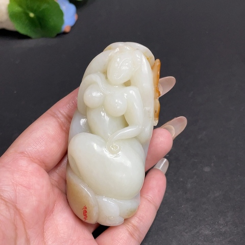 古玩玉器293天然和田玉手把件 國(guó)色天香拍賣(mài),當(dāng)前價(jià)格1580元