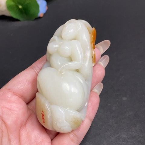 古玩玉器293天然和田玉手把件 國(guó)色天香拍賣(mài),當(dāng)前價(jià)格1580元