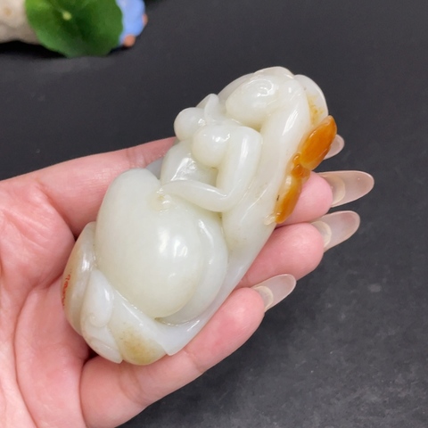 古玩玉器293天然和田玉手把件 國(guó)色天香拍賣(mài),當(dāng)前價(jià)格1580元
