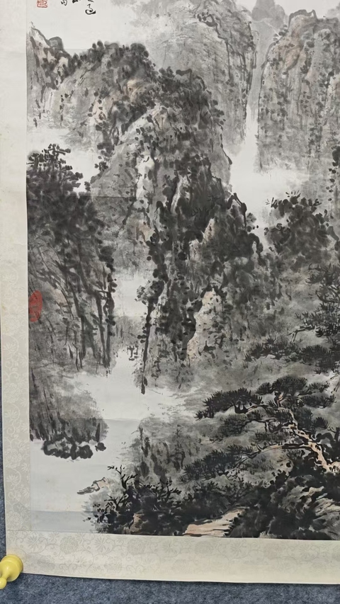 古玩字畫老中美協會員福建閩江學院教授林述槃(素凡)山水拍賣,當前價格3000元
