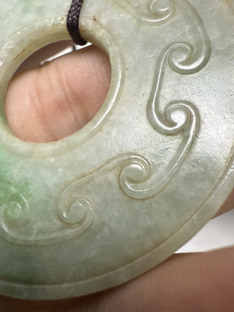 古玩玉器翡翠雕“勾連紋璧”真品鑒賞圖