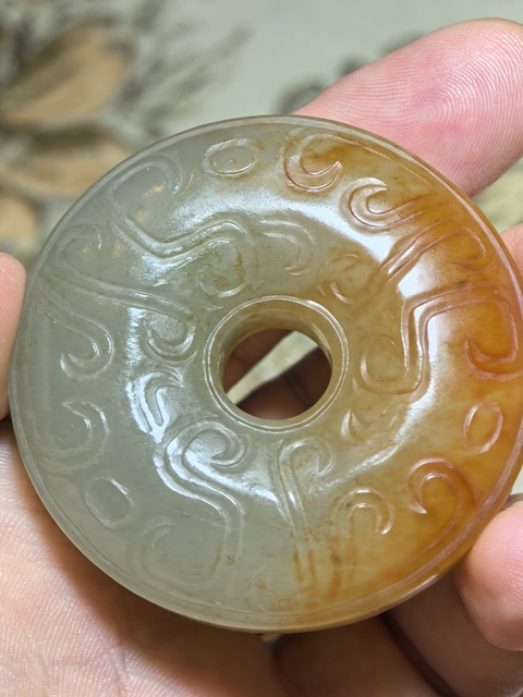 古玩玉器提油仿古“玉璧”真品鑒賞圖