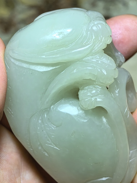 古玩玉器和田玉雕“瑞獸”把件真品鑒賞圖