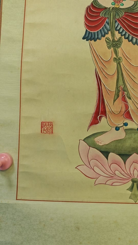 古玩字畫中美協(xié)會員何家英大師弟子趙永夫敦煌壁畫拍賣，當前價格899元