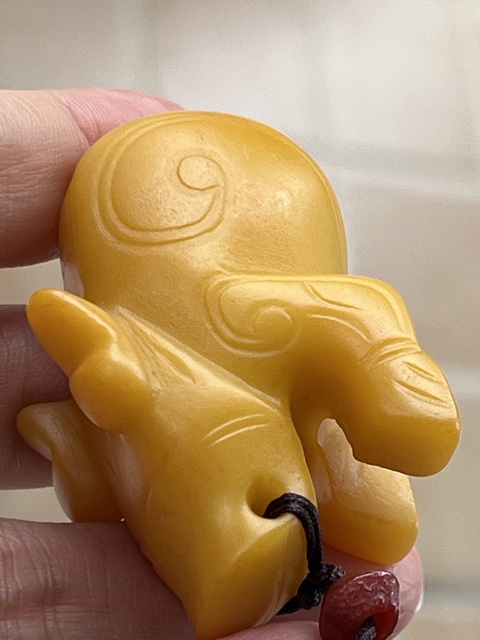 古玩玉器和田玉獸真品鑒賞圖