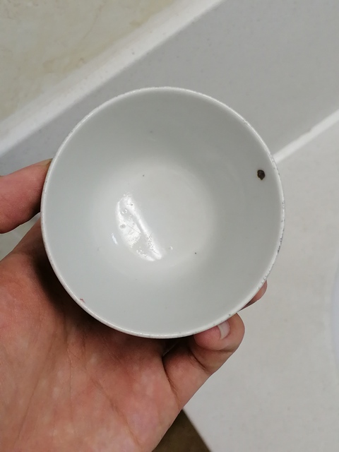 古玩陶瓷吹綠釉杯真品鑒賞圖