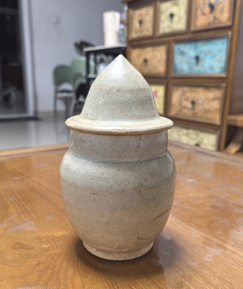 古玩陶瓷青白釉塔式罐真品鑒賞圖