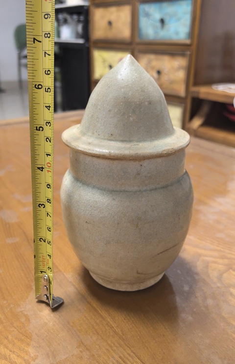古玩陶瓷青白釉塔式罐真品鑒賞圖