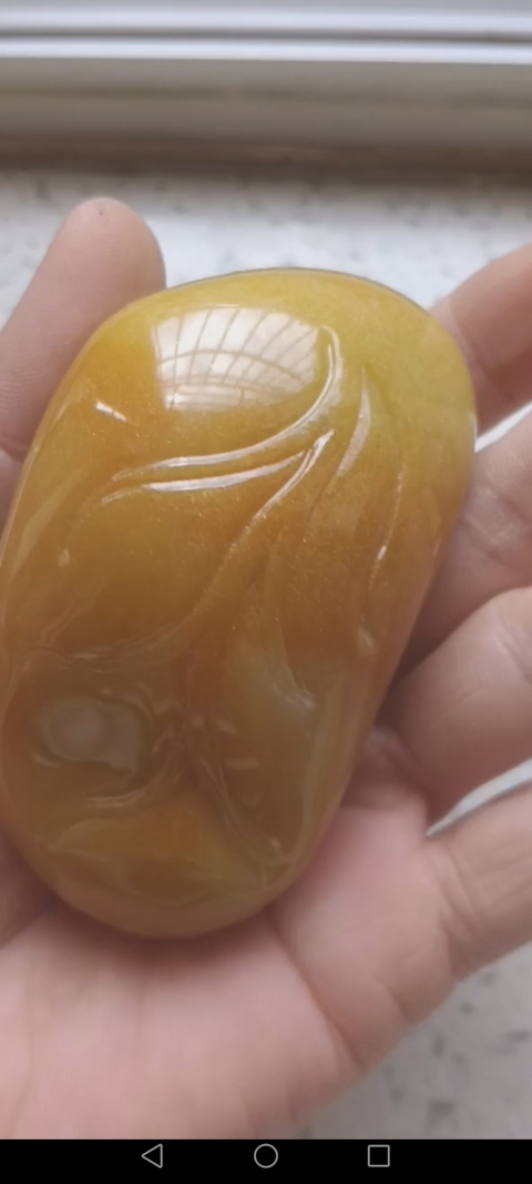 古玩玉器黃龍玉一鳴驚人真品鑒賞圖