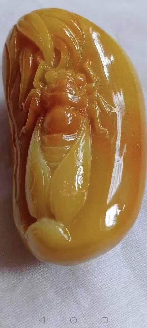 古玩玉器黃龍玉一鳴驚人真品鑒賞圖