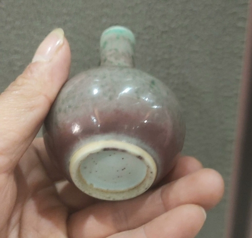 古玩陶瓷豇豆紅瓶真品鑒賞圖