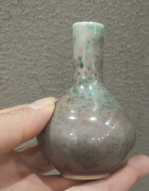 古玩陶瓷豇豆紅瓶真品鑒賞圖