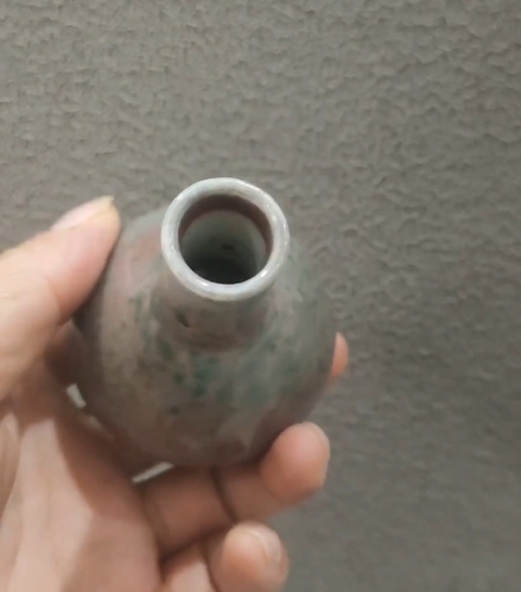 古玩陶瓷豇豆紅瓶真品鑒賞圖