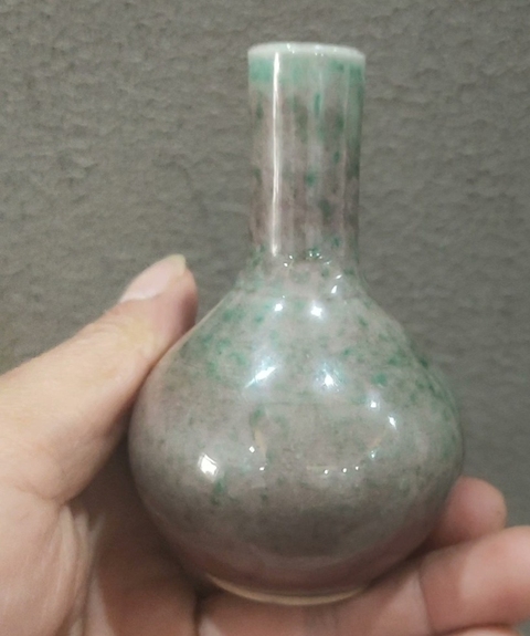 古玩陶瓷豇豆紅瓶真品鑒賞圖