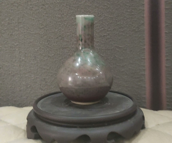 古玩陶瓷豇豆紅瓶真品鑒賞圖