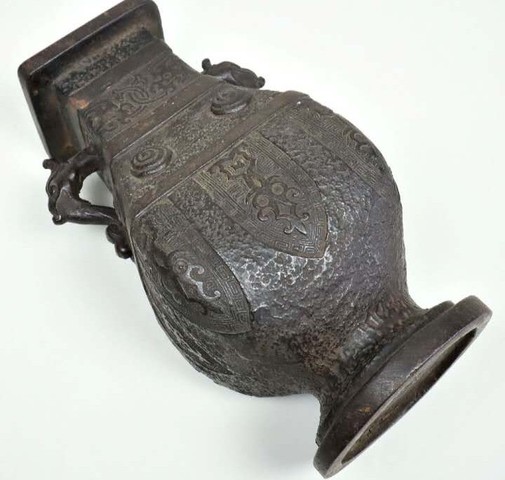 古玩銅器銅瓶真品鑒賞圖