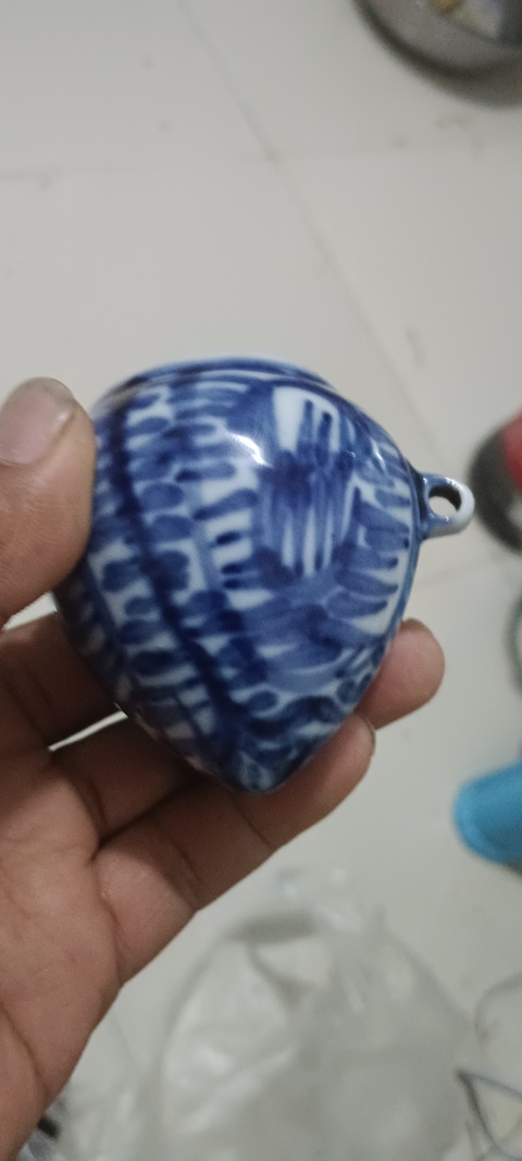 古玩陶瓷青花鳥食罐真品鑒賞圖