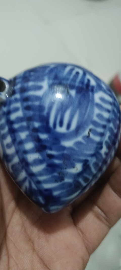 古玩陶瓷青花鳥食罐真品鑒賞圖